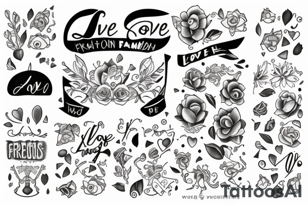 love friends tattoo idea