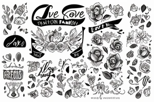 love friends tattoo idea