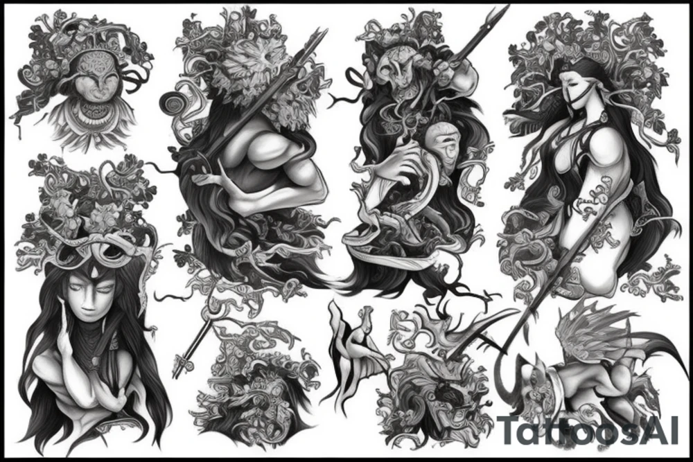 I want a tatoo of otsoko from basque mythology tattoo idea