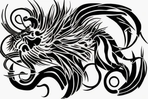 Scorpion and Lion and Fish tattoo idea