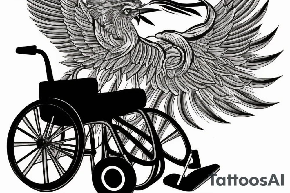 I want a tatoo simbolising the innner strengh of a person of a wheelchair but no rising phoenix, with also representation of calm and peace and a reference to basque country tattoo idea