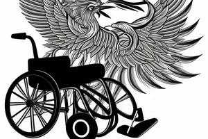 I want a tatoo simbolising the innner strengh of a person of a wheelchair but no rising phoenix, with also representation of calm and peace and a reference to basque country tattoo idea