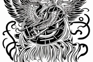 I want a tatoo simbolising the innner strengh of a person of a wheelchair but no rising phoenix, with also representation of calm and peace and a reference to basque country tattoo idea