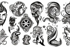 Aquarius man tattoo idea