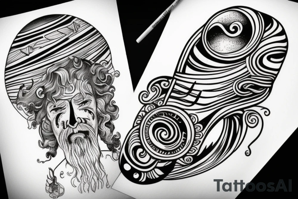 Aquarius man tattoo idea