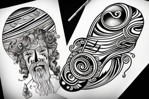 Aquarius man tattoo idea