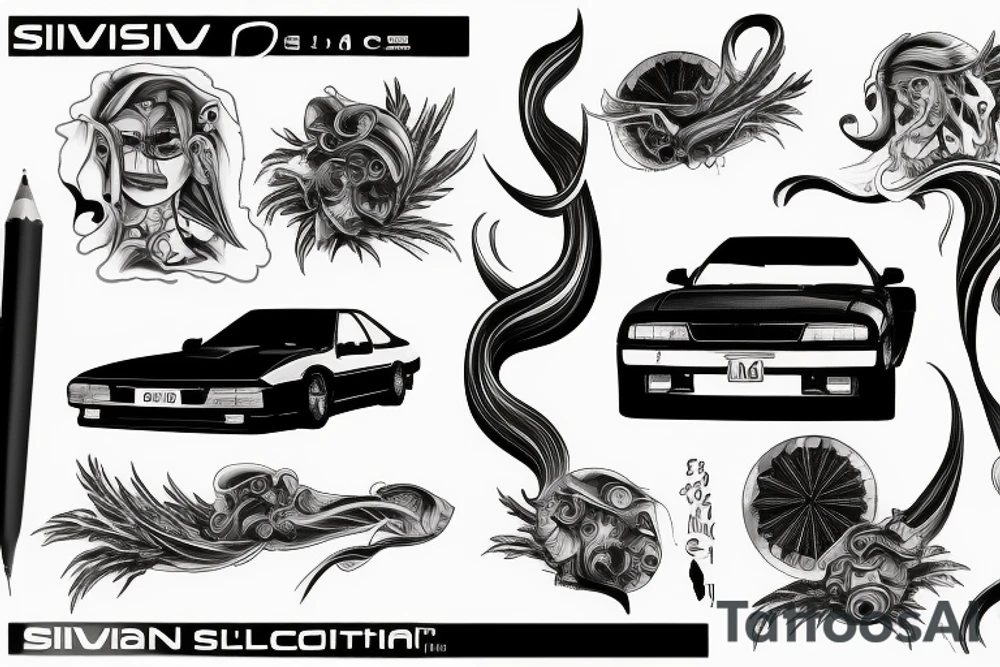 Nissan Silvia S13 tattoo idea