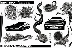 Nissan Silvia S13 tattoo idea
