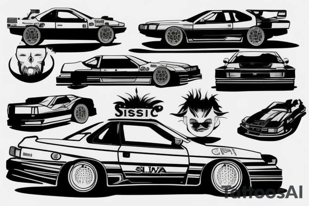 Nissan Silvia S13 tattoo idea