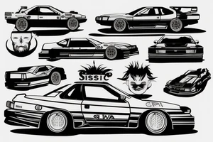 Nissan Silvia S13 tattoo idea