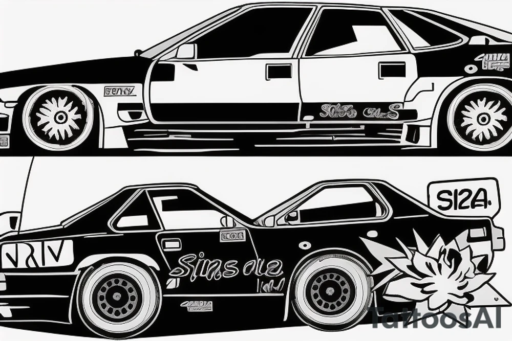 Nissan Silvia S13 tattoo idea