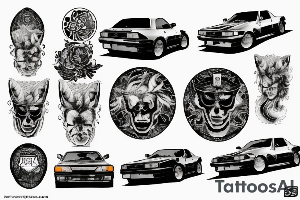 Nissan Silvia S13 tattoo idea
