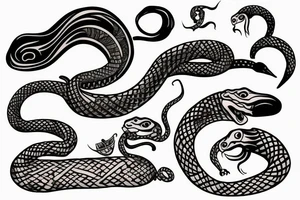 Snake eating tale tattoo idea