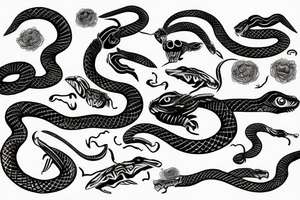 Snake eating tale tattoo idea