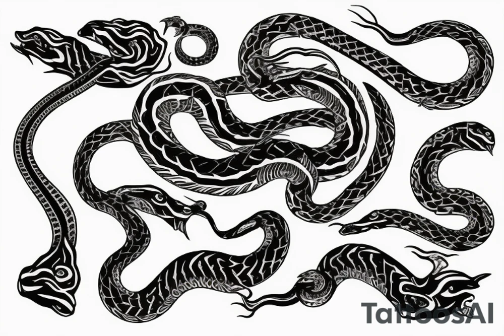 Serpent eating tale tattoo idea