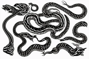Serpent eating tale tattoo idea