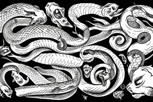 Serpent eating tale tattoo idea