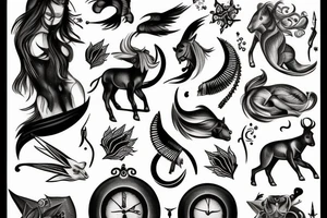 Libra Sagittarius Capricornus tattoo idea