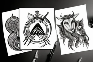 Libra Sagittarius Capricornus tattoo idea