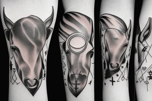 Libra Sagittarius Capricornus symbol tattoo idea