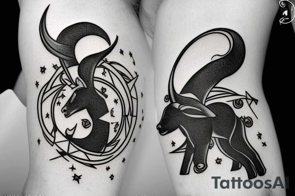 Libra Sagittarius Capricornus symbol tattoo idea