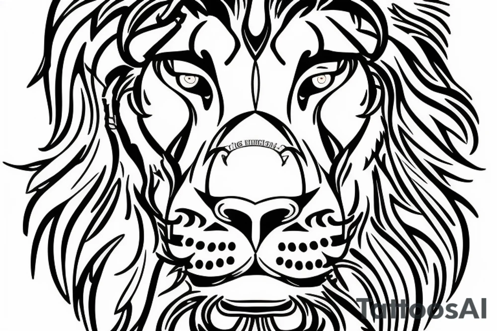 Stoic symbols and lion tattoo idea