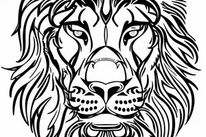Stoic symbols and lion tattoo idea