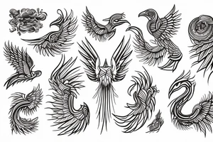 phenix, geomethry tattoo idea