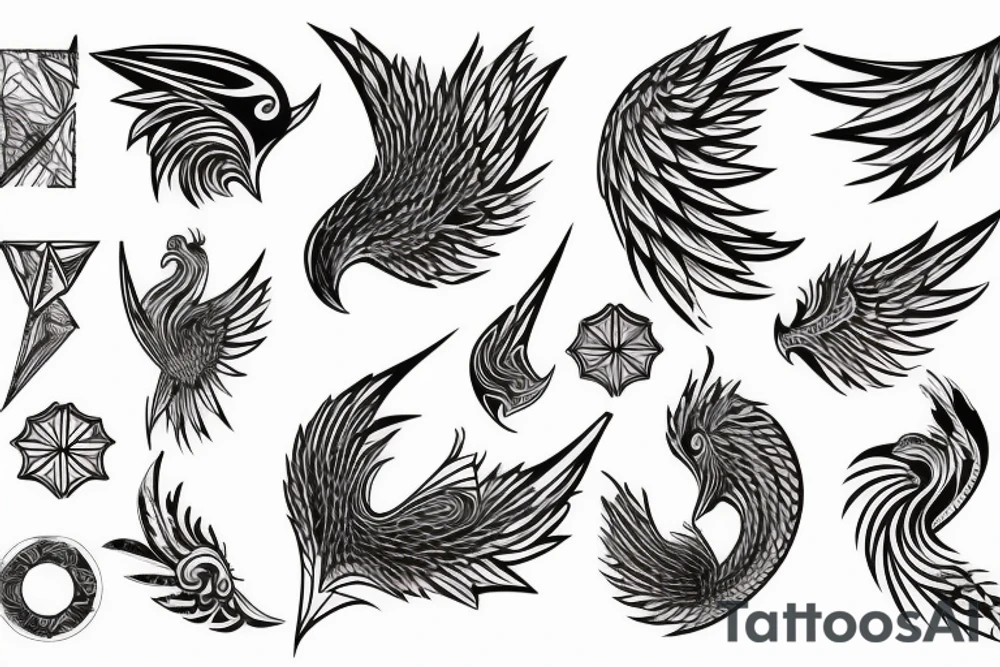 phenix, geomethry tattoo idea
