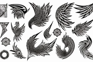 phenix, geomethry tattoo idea