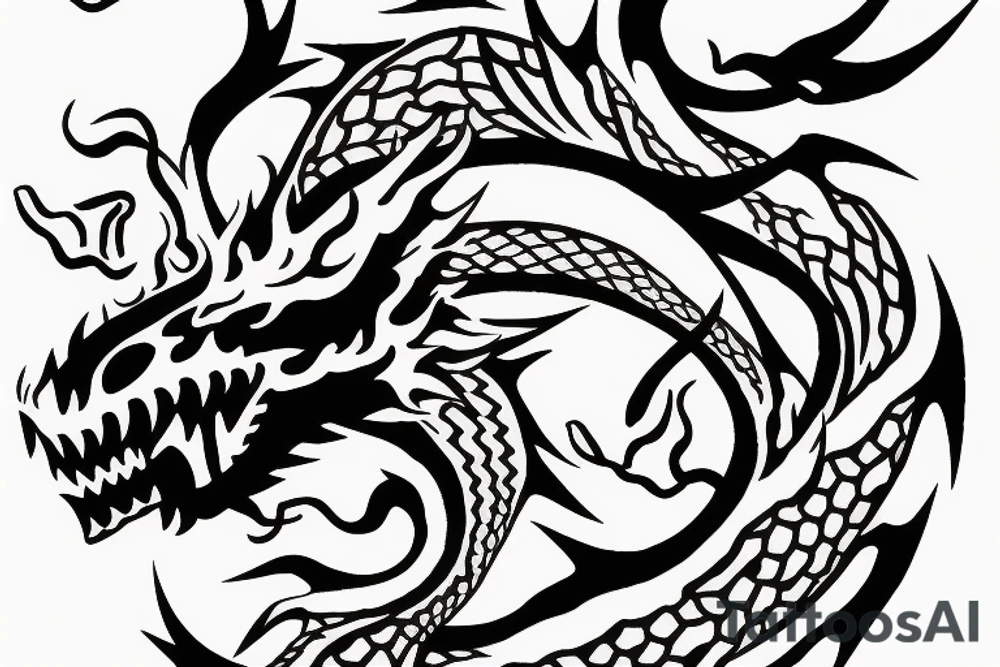 DRAGON JAPANESE tattoo idea