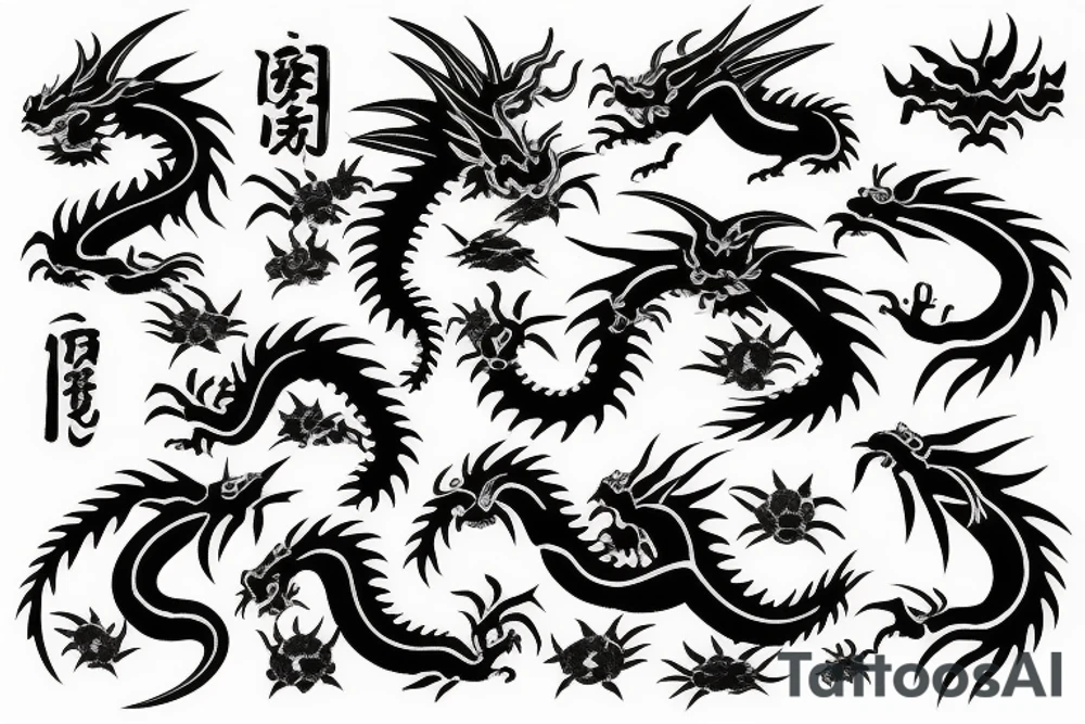 DRAGON JAPANESE tattoo idea