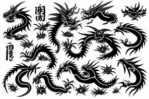 DRAGON JAPANESE tattoo idea
