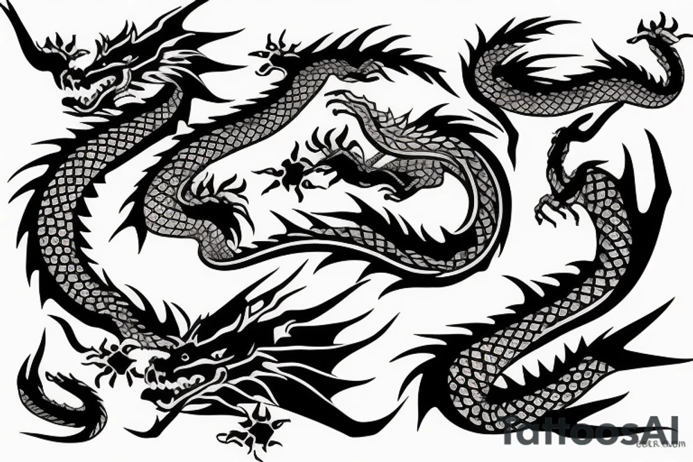 DRAGON JAPANESE tattoo idea