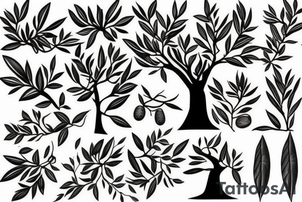 Olive tree tattoo idea
