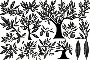 Olive tree tattoo idea