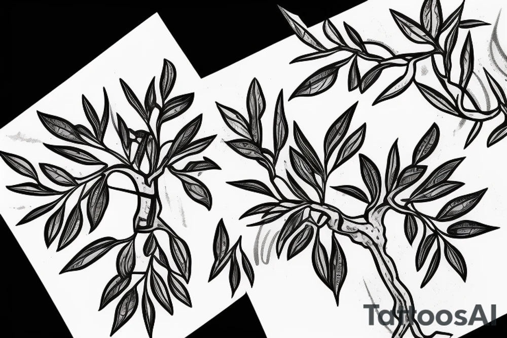 Olive tree tattoo idea