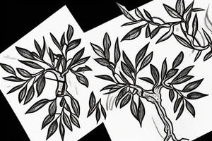 Olive tree tattoo idea