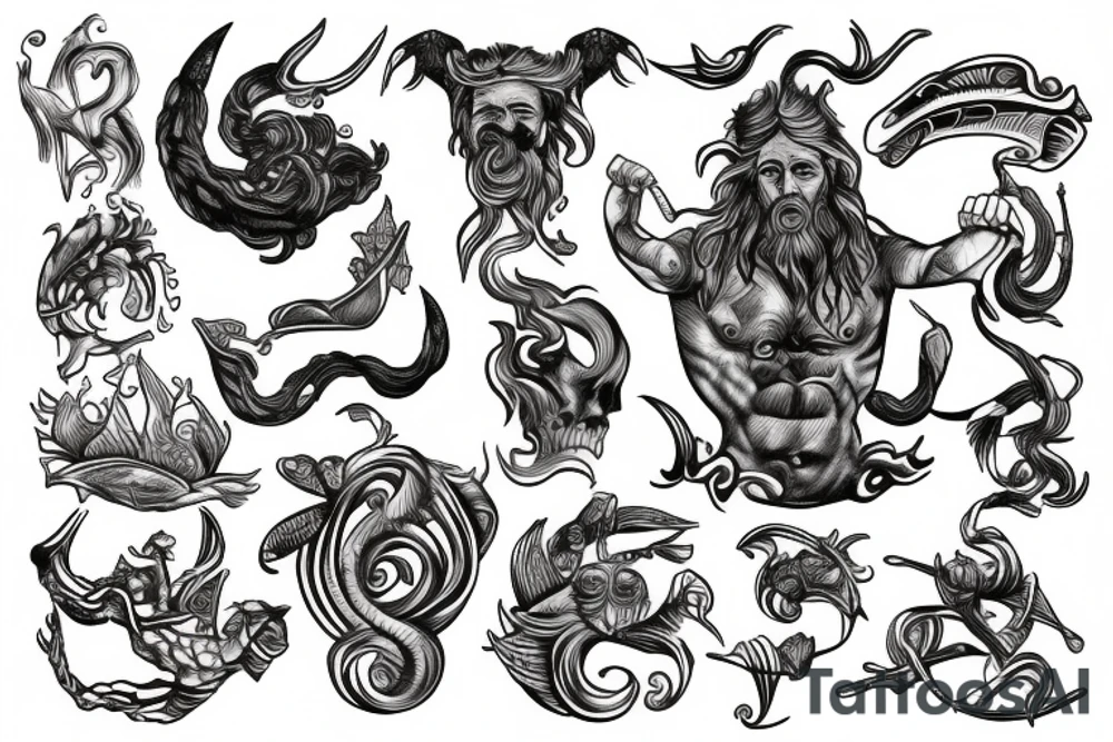 Poseidon tattoo idea