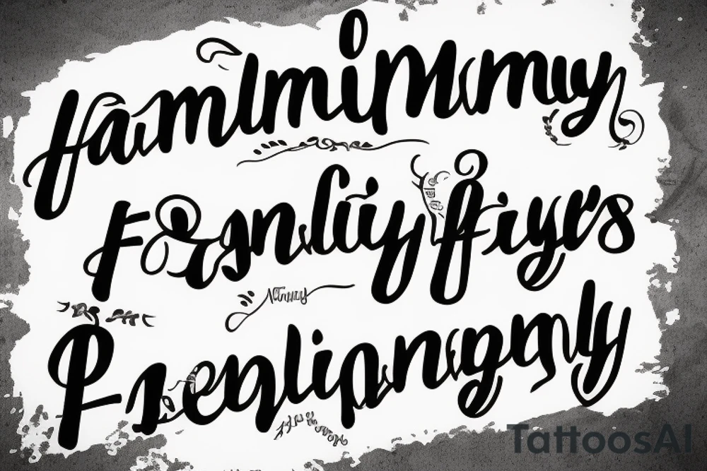 Family inscription tattoo idea
