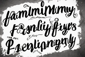 Family inscription tattoo idea