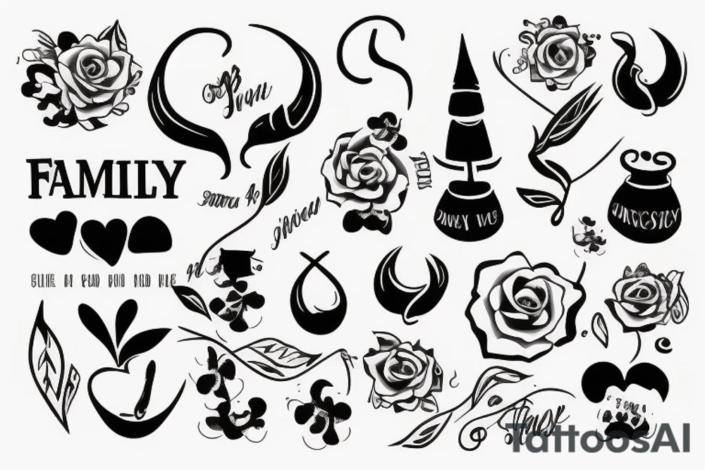 Family inscription tattoo idea