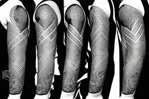 quarter sleeve incorporating 80's elements and guitar/music tattoo idea