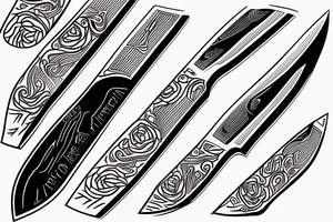 Kitchen knife gyuto tattoo idea