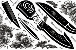 Gyuto knife handmade hardwork artist artisan tattoo idea