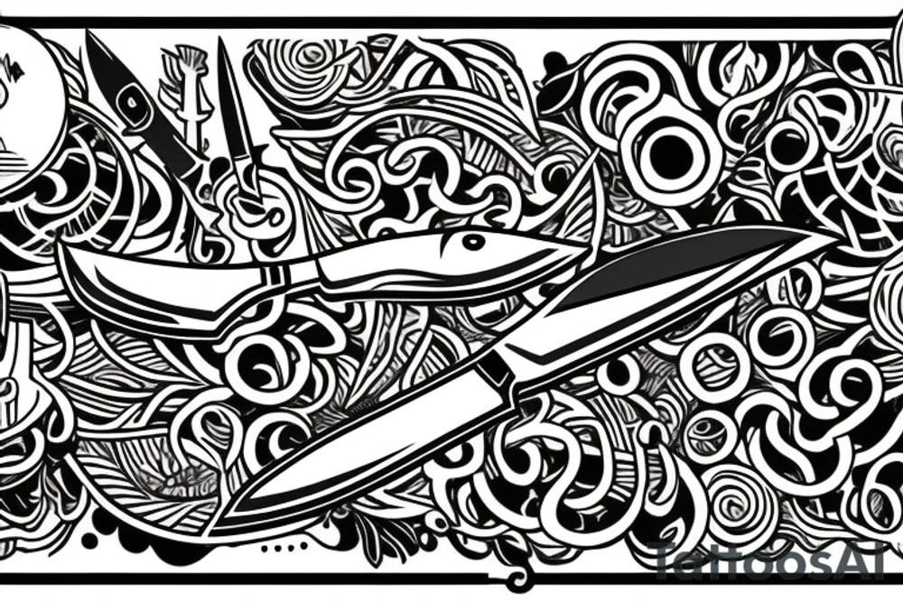 Gyuto knife handmade hardwork artist artisan tattoo idea
