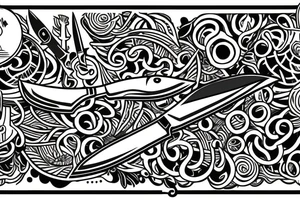Gyuto knife handmade hardwork artist artisan tattoo idea
