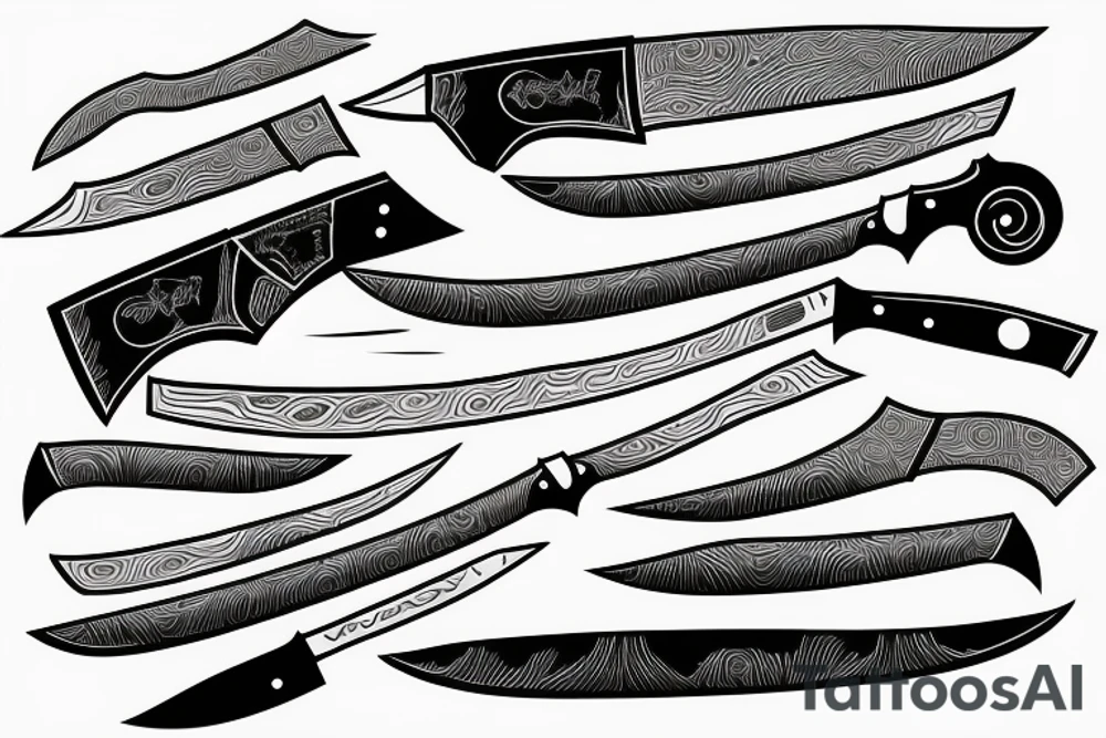 Gyuto knife handmade hardwork artist artisan tattoo idea