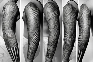 Sleeve for my right arm which has map of south africa, USa, india, canada tattoo idea
