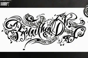 Using letters DMACHZR tattoo idea